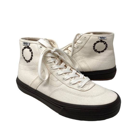 VANS x Quasi Crockett High Decon Shoe Canvas Beige Casual Men's Size VN0007QVTBD - Picture 4 of 9